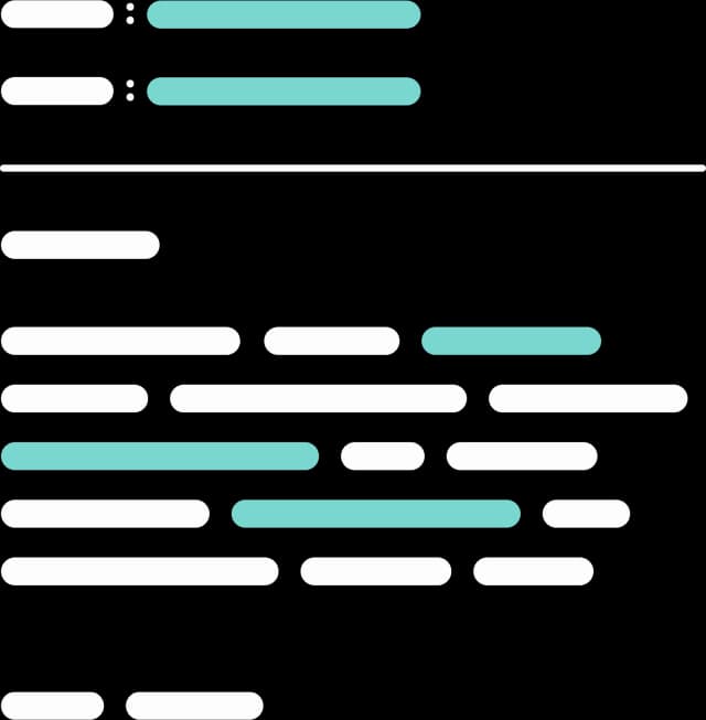 Illustration einer Email mit Platzhalter Blöcken als Text