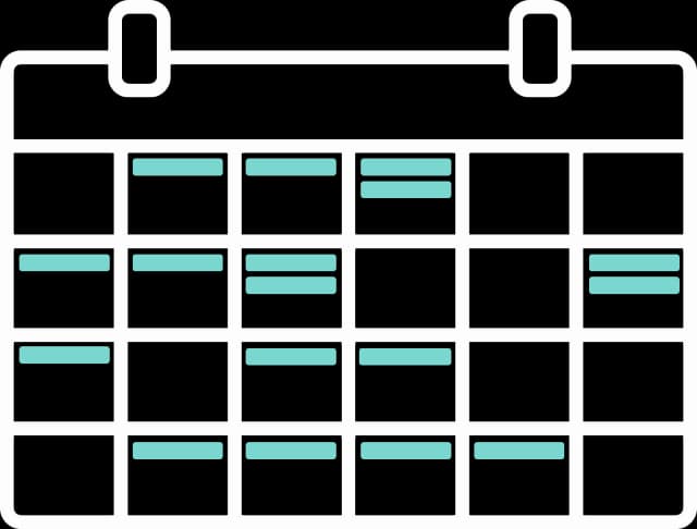 Illustration eines Kalenders mit mehreren Einträgen